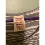 Faded Glory  Gray And White Striped Cold Shoulder T-shirt Dress Size M Photo 3