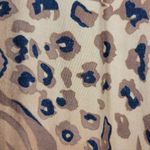 Teddi Womens Dress Size Petite S Brown Cheetah Floral Short Sleeve Midi Casual Photo 5