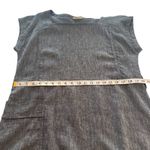 Poetry Linen Cotton Blend Navy Blue Natural Fabric Sheath Dress Size 10 Photo 15