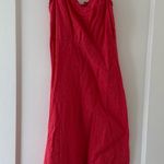 NSR Red Sleeveless Sweetheart Neckline Midi Dress with Tie Straps size XSmall Photo 0