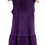 Free People tunic lace purple faded burn out dyed ruffled dark academia grunge Photo 0