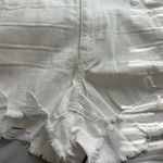 Aerie White Jean Ripped Shorts Photo 1