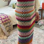 Handmade Multicolor Crochet Skirt Red Size 0 Photo 0