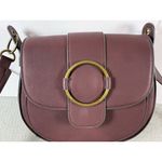 Burgundy Mauve Brass HW Vegan Hobo Crossbody Purse 10x9x3‎ DisneyBound Bag Red Photo 6