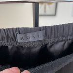 Royl NYC Luxury Loungewear Black Silk Pull on Crop Pants $795 M Size M Photo 3