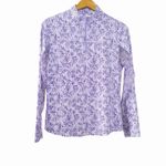 IBKUL Womens Lavender Abstract Print Size M UPF 50 Mock Neck Zip Golf Top Purple Size M Photo 1