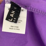 Beulah Women’s Small  Royal Purple Square Neck Puff Sleeve Tie Back Mini Dress Photo 3