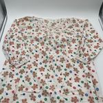 Lanz of Salzburg Sz Small Flannel Nightgown White Christmas Holiday Gingerbread Photo 7
