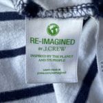 J.Crew Preppy Coastal Nautical Striped Navy & White TShirt Dress Coral Sleeves Photo 6