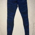 Nike Dri Fit Running Black and Blue Wave Leggings Photo 0