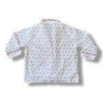 Sleepy Jones Women's Pajama Set Size S Deer Print White Red Trim Sleepwear Photo 4