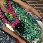 Plenty By Tracy Reese  Green Blue Floral Hawaiian like Dress Photo 6