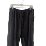 J. Jill Women's Size Small P Black Flowy Pull‎ On Wide Leg Tie Pants Photo 1