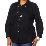 NWT MarlaWynne black Tank top and Shacket Faux Suede set size xl Photo 6