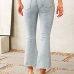 Rhinestone Cropped Flare Jean Blue Photo 1