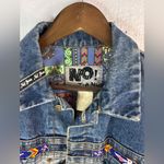 NO! Jeans M Vtg 80s Indian Bead Western Super RARE Unique Blue Jean Crop Jacket Size M Photo 4