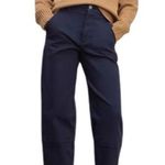 Everlane NWT The Utility Barrel Pants Navy Blue Women’s High Rise Size 10 Photo 0