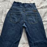 Boden USA Boden Blue Dark Wash Adjustable Straps Full Belly Panel Maternity Jeans, size 6R Photo 7