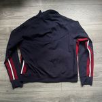 Lululemon Cover Your Tracks Navy Red Track Jacket Sweatshirt 12 Fall Classic Photo 5
