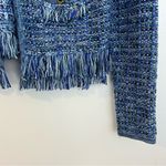 Lilly Pulitzer Simona Blue Oyster Day Navy Exotic Tweed Cardigan/Jacket XXS Photo 8