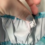 Princess Polly Dominique Retro Blue Swirl Satin Long Sleeve Cut Out Dress 2 Photo 5