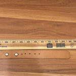 JP Long Horn Studded Brown Leather Gold Buckle Belt Waist 28” Photo 4