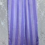 Loft  Lavender and Lilac Striped Sleepwear Set Pajamas Satin Silky XS/S Photo 7