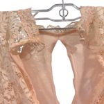 Bebe Y2K  barbiecore coquette vintage Lace High-Neck Key-Hole Mini Dress, Size M Photo 5