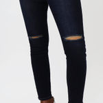 Dear John  GISELE High Waisted Skinny Jeans Dark Wash Distressed Knee Size 31 Photo 0