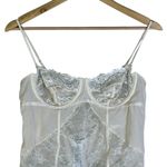 ZARA  Lace Bodysuit Sheer Teddy Ivory Sheer Bustier Lingerie Bralette Size XS Photo 1