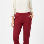 Universal Standard Ponte Kinit Pants Maroon Elastic Waist Size 4XS / 00-0 New Photo 9