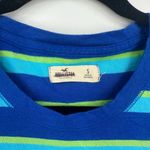 Hollister Y2K  Striped Long Sleeve‎ Shirt Blue Green Cotton Modal Top Size Small Photo 8