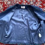 Pendleton VNTG  Wool 2-Piece Blazer Suit Skirt Set Green Navy Plaid Petite 10/12 Photo 4