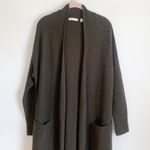 ALC Frank ALC Duster Open Cardigan Dark Green Wool Silk Photo 1