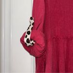 Umgee Pink Tunic with Leopard Accents Women’s Medium Photo 3