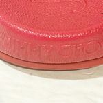 Jimmy Choo  Womens 39/9 Azari/F Leather Embossed Slides Sandals Dragon Fruit Pink Photo 5