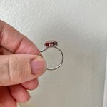 Sarah Coventry Oval Red Stone Statement Ring Coral Scarlet Orangey Bohemian Jewelry Photo 10