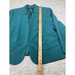 Nine West Blazer Womens 18W Teal Open Front Lined Career Jacket Stretch Pockets Photo 3