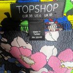 Top Shop Women’s Colorful Floral Dress Short Sleeved Size 6 Blue Pink Lace trim Photo 6