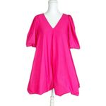 Rhode Marni Bright Pink Bubble Hem Mini Dress Small Pink Photo 3