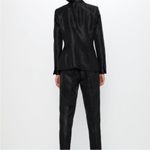 ZARA  Shimmer Satin Effect Blazer Jacker Black Size S NWT Photo 7
