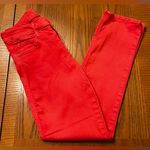 MOTHER The Rascal Cuff Premium Stretch‎ Denim Jeans in Rambutan Red Size 27 Photo 11