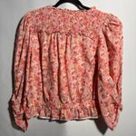 American Eagle  Floral Smocked Long Sleeve Blouse‎ Tie Front Womens M Coquette Photo 1