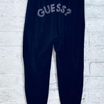 Guess Velor Pants Black Rhinestone Logo 100% Size XS Photo 7