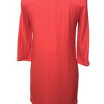 Massimo Dutti Coral V-neck Shift Dress 10 EUC Photo 2