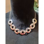 Womens Silver Link Circle Chain Necklace With Lobster Claw Lock Jewelry Photo 1