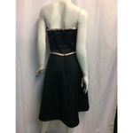 Mori Lee Dress 9 10 Flare Pink Ribbon strapless Photo 2