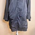 Eileen Fisher Black Wool Trim Jacket Mid Length Size M Photo 5