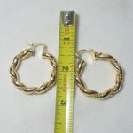 925 Silver 18k Gold plated Pretty cute charms women Earrings Jewelr Hoop Earrings Photo 3