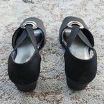 London Fog  Cloud Wedge Sandals Black Silver 8 Photo 3